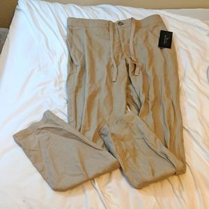 NWT Marc Anthony linen luxury men's size 30x30 beige/tan linen mix pants